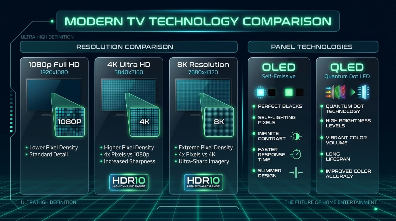 Risoluzione 4K, 8K, OLED e HDR: Guida Definitiva a Cosa Cambia Davvero