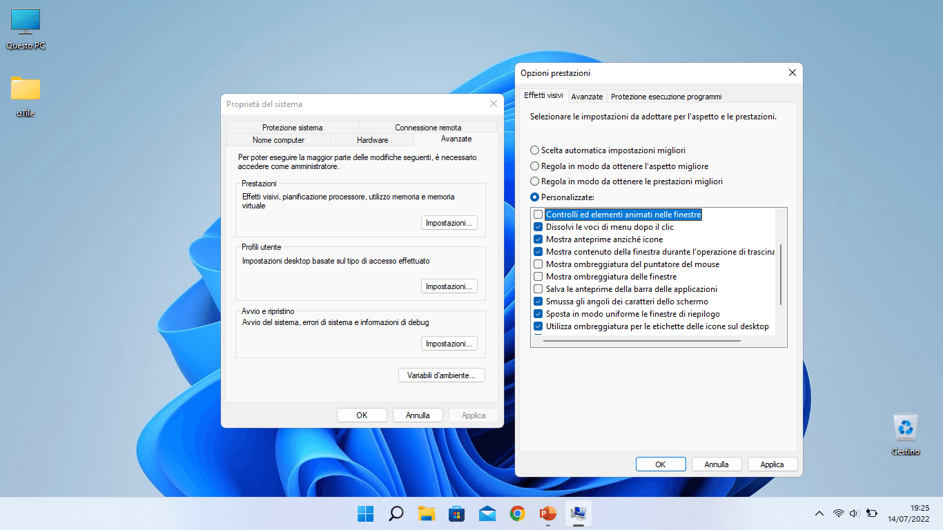 Ottimizzazione Opzioni Prestazioni - Fase 2